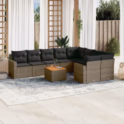 VidaXL 3224282 banc de jardin Rotin, Acier, Bois d'acacia