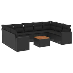 VidaXL 3224284 banc de jardin Rotin, Acier, Bois d'acacia