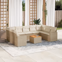 VidaXL 3224287 banc de jardin Rotin, Acier, Bois d'acacia