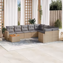 VidaXL 3224288 banc de jardin Rotin, Acier, Bois d'acacia