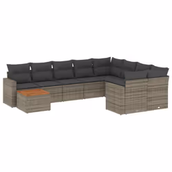 VidaXL 3224289, Gris foncé, Rotin, Acier, Bois d'acacia, 110 kg, Adultes et enfants, 550 mm, 550 mm