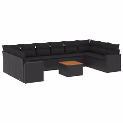 VidaXL 3224291, Noir, Rotin, Acier, Bois d'acacia, 110 kg, Adultes et enfants, 550 mm, 550 mm
