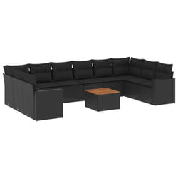 VidaXL 3224291 banc de jardin Rotin, Acier, Bois d'acacia