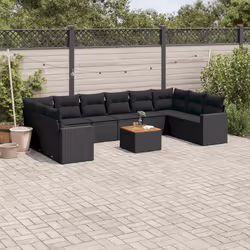 VidaXL 3224291 banc de jardin Rotin, Acier, Bois d'acacia