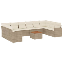 VidaXL 3224294 banc de jardin Rotin, Acier, Bois d'acacia