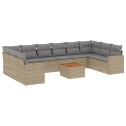 VidaXL 3224295 banc de jardin Rotin, Acier, Bois d'acacia