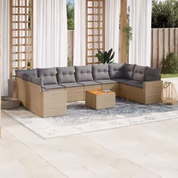 VidaXL 3224295 banc de jardin Rotin, Acier, Bois d'acacia