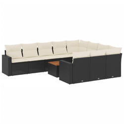 VidaXL 3224299 banc de jardin Rotin, Acier, Bois d'acacia