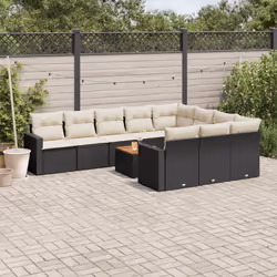 VidaXL 3224299 banc de jardin Rotin, Acier, Bois d'acacia