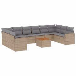 VidaXL 3224302, Gris clair, Rotin, Acier, Bois d'acacia, 110 kg, Adultes et enfants, 550 mm, 550 mm