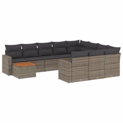 VidaXL 3224303, Gris foncé, Rotin, Acier, Bois d'acacia, 110 kg, Adultes et enfants, 550 mm, 550 mm