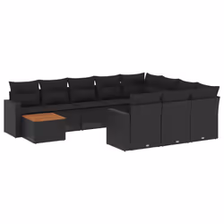 VidaXL 3224305, Noir, Rotin, Acier, Bois d'acacia, 110 kg, Adultes et enfants, 550 mm, 550 mm