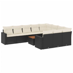 VidaXL 3224306 banc de jardin Rotin, Acier, Bois d'acacia