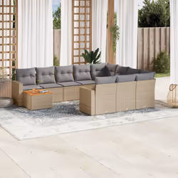 VidaXL 3224309 banc de jardin Rotin, Acier, Bois d'acacia