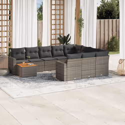 VidaXL 3224310 banc de jardin Rotin, Acier, Bois d'acacia