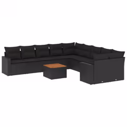 VidaXL 3224312, Noir, Rotin, Acier, Bois d'acacia, 110 kg, Adultes et enfants, 550 mm, 550 mm