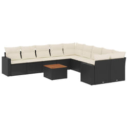 VidaXL 3224313 banc de jardin Rotin, Acier, Bois d'acacia