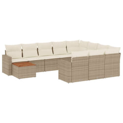 VidaXL 3224315 banc de jardin Rotin, Acier, Bois d'acacia