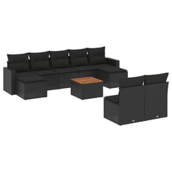 VidaXL 3224319 banc de jardin Rotin, Acier, Bois d'acacia