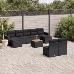 VidaXL 3224319 banc de jardin Rotin, Acier, Bois d'acacia