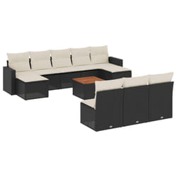 VidaXL 3224327 banc de jardin Rotin, Acier, Bois d'acacia