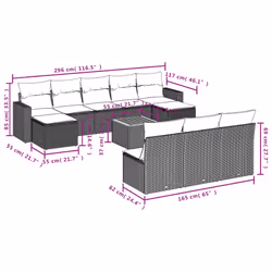 VidaXL 3224330 banc de jardin Rotin, Acier, Bois d'acacia