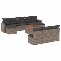 VidaXL 3224331, Gris foncé, Rotin, Acier, Bois d'acacia, 110 kg, Adultes et enfants, 550 mm, 550 mm