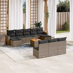 VidaXL 3224331 banc de jardin Rotin, Acier, Bois d'acacia