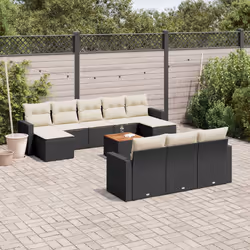 VidaXL 3224341 banc de jardin Rotin, Acier, Bois d'acacia