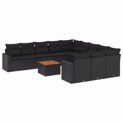 VidaXL 3224347, Noir, Rotin, Acier, Bois d'acacia, 110 kg, Adultes et enfants, 550 mm, 550 mm