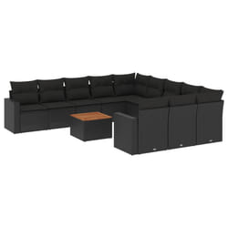 VidaXL 3224347 banc de jardin Rotin, Acier, Bois d'acacia