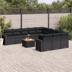 VidaXL 3224347 banc de jardin Rotin, Acier, Bois d'acacia