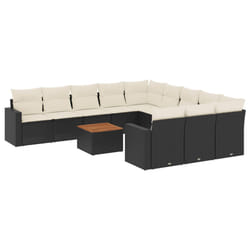 VidaXL 3224348 banc de jardin Rotin, Acier, Bois d'acacia