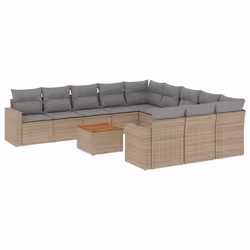 VidaXL 3224351, Gris clair, Rotin, Acier, Bois d'acacia, 110 kg, Adultes et enfants, 550 mm, 550 mm