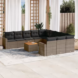 VidaXL 3224352 banc de jardin Rotin, Acier, Bois d'acacia