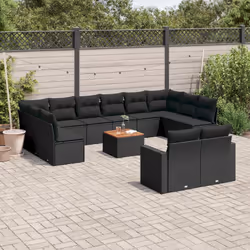 VidaXL 3224354 banc de jardin Rotin, Acier, Bois d'acacia