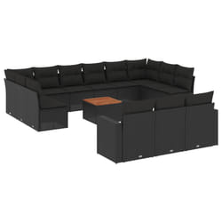 VidaXL 3224361 banc de jardin Rotin, Acier, Bois d'acacia