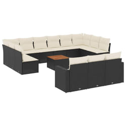 VidaXL 3224362 banc de jardin Rotin, Acier, Bois d'acacia
