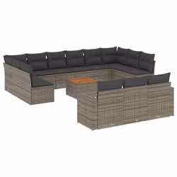 VidaXL 3224366, Gris foncé, Rotin, Acier, Bois d'acacia, 110 kg, Adultes et enfants, 550 mm, 550 mm