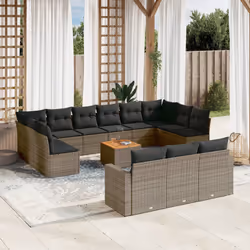 VidaXL 3224366 banc de jardin Rotin, Acier, Bois d'acacia