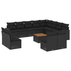 VidaXL 3224368 banc de jardin Rotin, Acier, Bois d'acacia