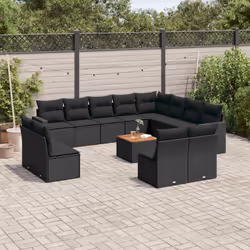 VidaXL 3224368 banc de jardin Rotin, Acier, Bois d'acacia