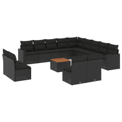 VidaXL 3224375 banc de jardin Rotin, Acier, Bois d'acacia