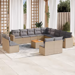 VidaXL 3224379 banc de jardin Rotin, Acier, Bois d'acacia