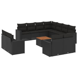 VidaXL 3224382 banc de jardin Rotin, Acier, Bois d'acacia