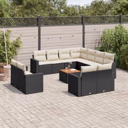 VidaXL 3224383 banc de jardin Rotin, Acier, Bois d'acacia