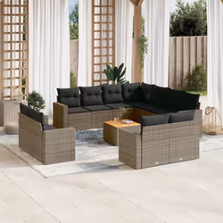 VidaXL 3224387 banc de jardin Rotin, Acier, Bois d'acacia