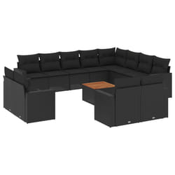VidaXL 3224389 banc de jardin Rotin, Acier, Bois d'acacia