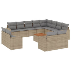 VidaXL 3224393 banc de jardin Rotin, Acier, Bois d'acacia