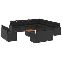 VidaXL 3224396 banc de jardin Rotin, Acier, Bois d'acacia